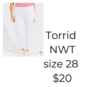 Torrid Pants Womens Plus Pull  Size 28 Cotton Spandex 50x28 Stretch Lightweight